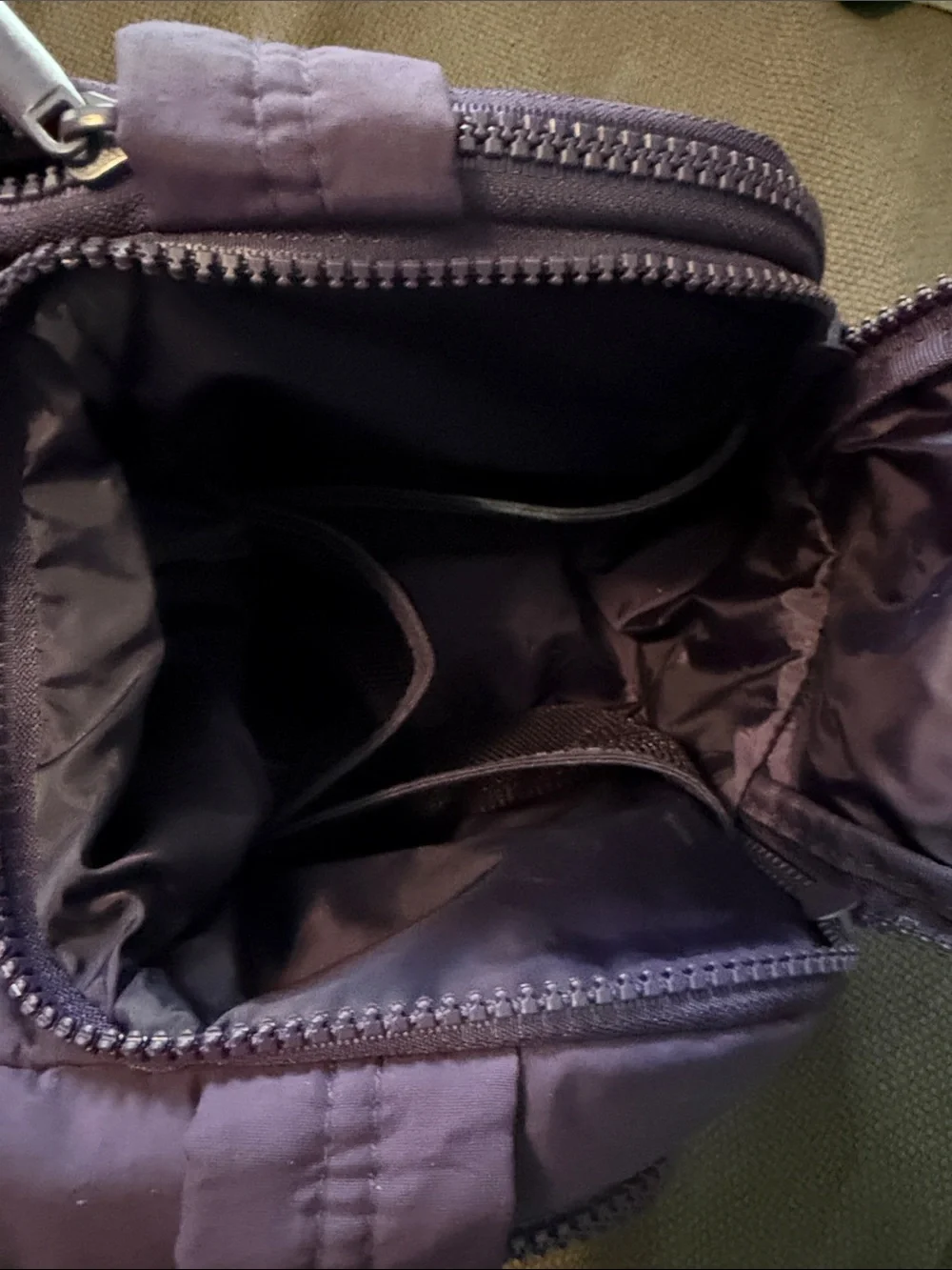 Quilted Women's Travel Toiletry Bag - Purple